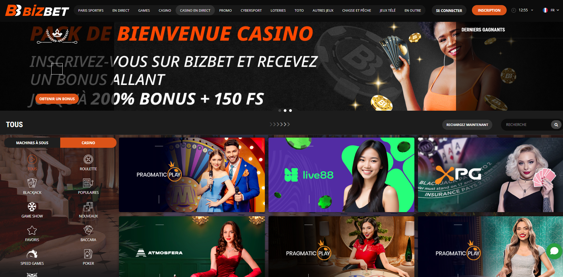 Version mobile du casino en ligne