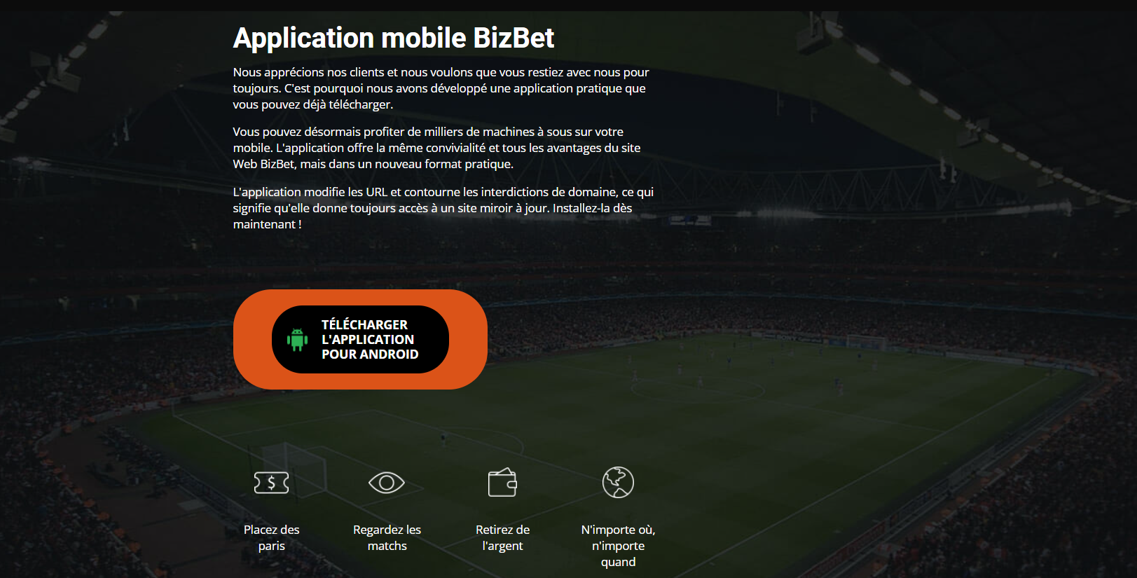 Installation de BizBet APK Installation de BizBet APK